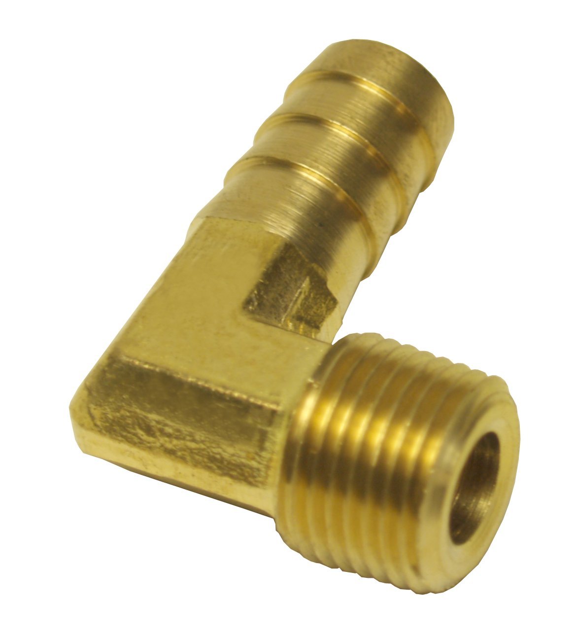 90° Hose Fitting Derale 98234, 3/8" NPT Male x 3/8" Barb