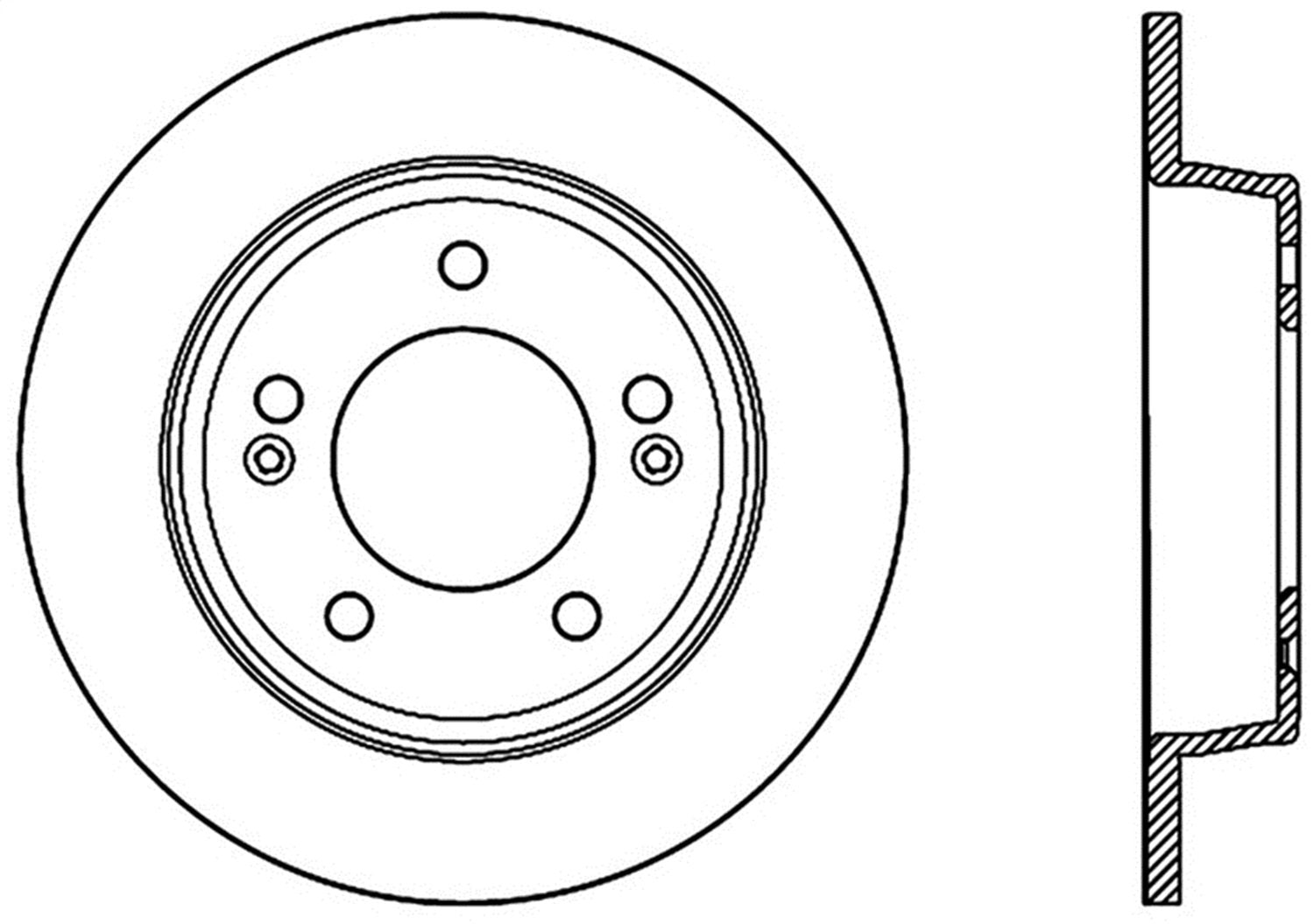 StopTech Sport 128.51043L Cross Drilled Brake Rotor (Rear Left), 1 Pack
