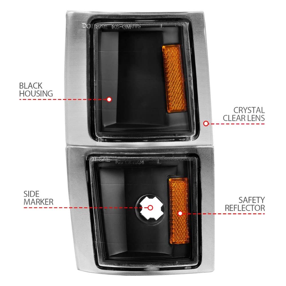Black Crystal Anzo Turn Signal/Corner Lights