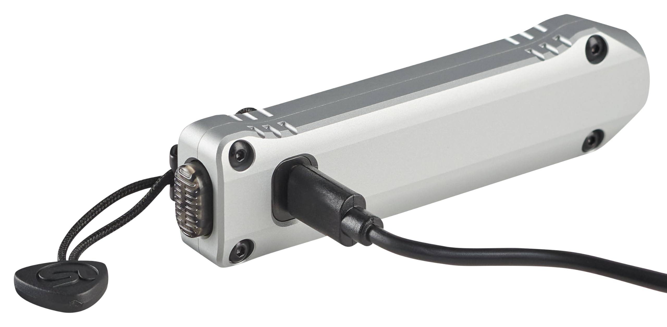 Wedge XT Streamlight 500-Lumen 1,900-Candela Flat Everyday Carry Flashlight, Includes USB-Cable and Pocket Lanyard, Silver