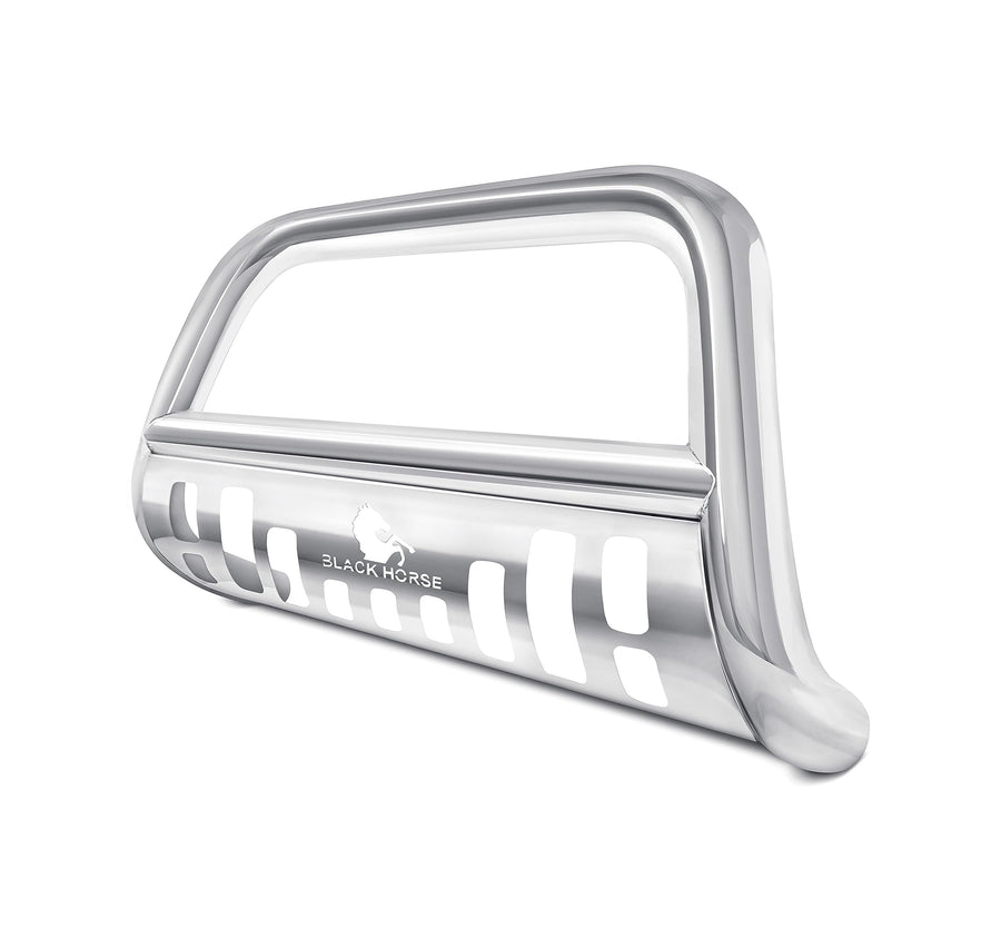 Bull Bar Black Horse Skid Plate Stainless Steel Compatible with 2017-2024 Nissan Titan-BB11327-SP