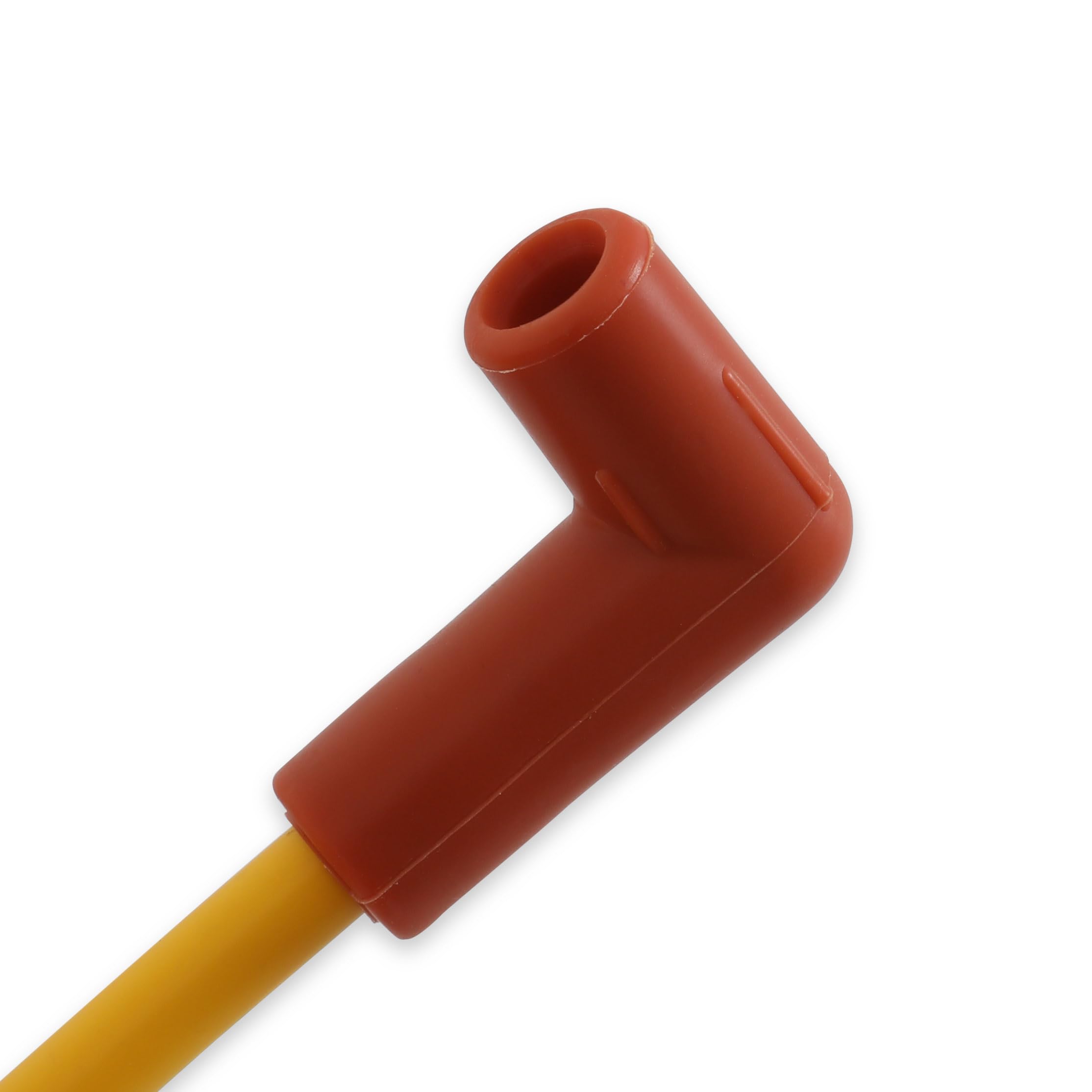 Spark Plug Wire Set ACCEL 4039 - 8mm - Yellow with Orange Straight Boots