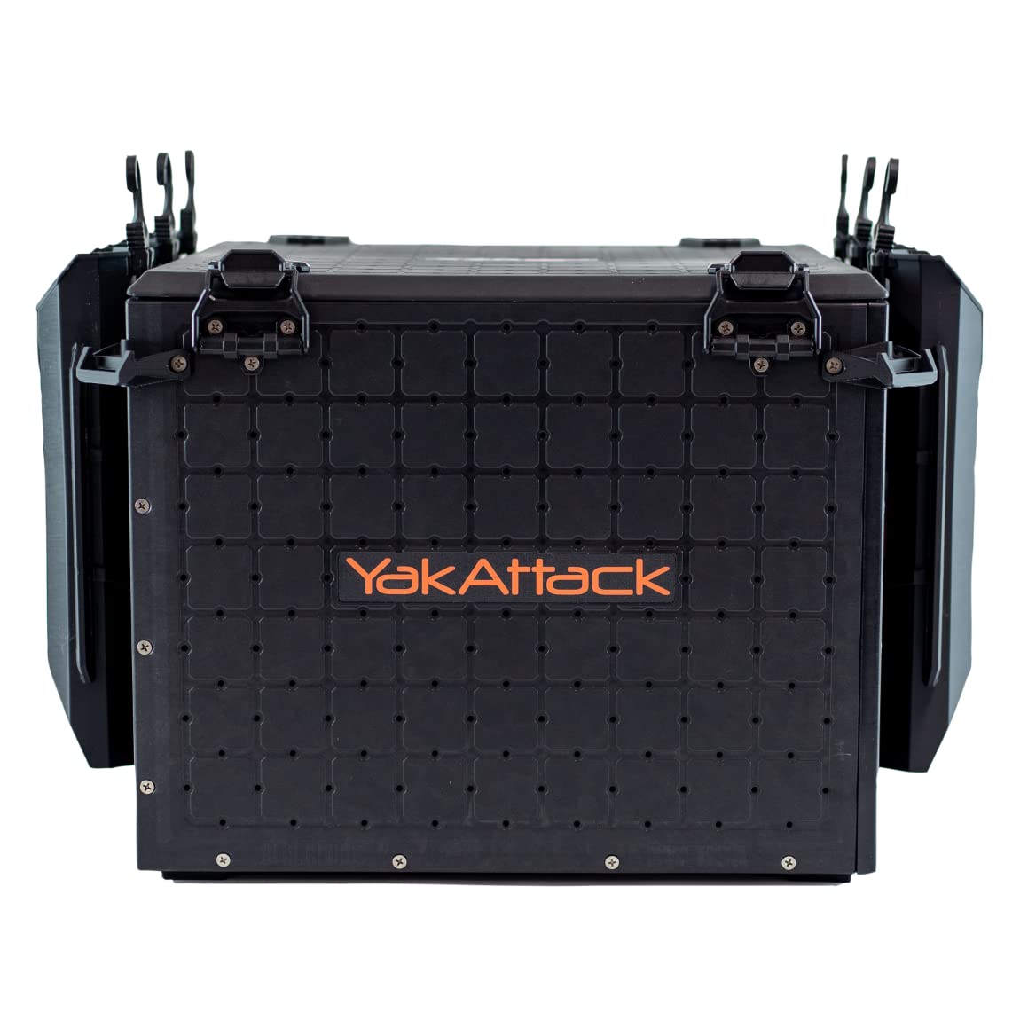 YakAttack 16" x 16" BlackPak Pro Kayak Fishing Crate with 6 Rod Holders - Black | Tackle Storage Box & Fishing Gear Organizer | Lightweight, Durable & Customizable Kayak Fishing Accessory