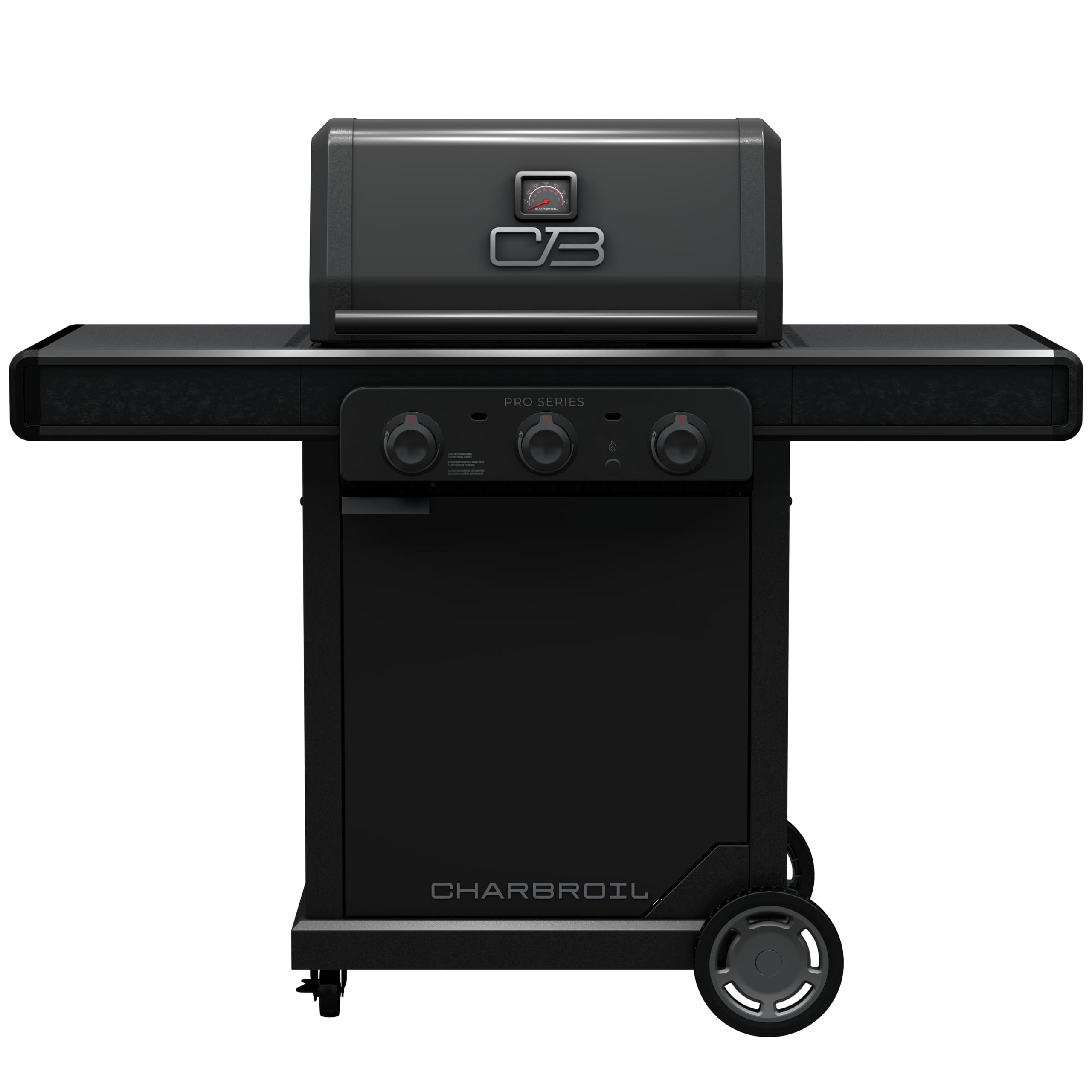 Pro Series™ Charbroil® with Amplifire™ Technology 3-Burner Propane Gas Grill and Griddle Cabinet, Black - 463365124