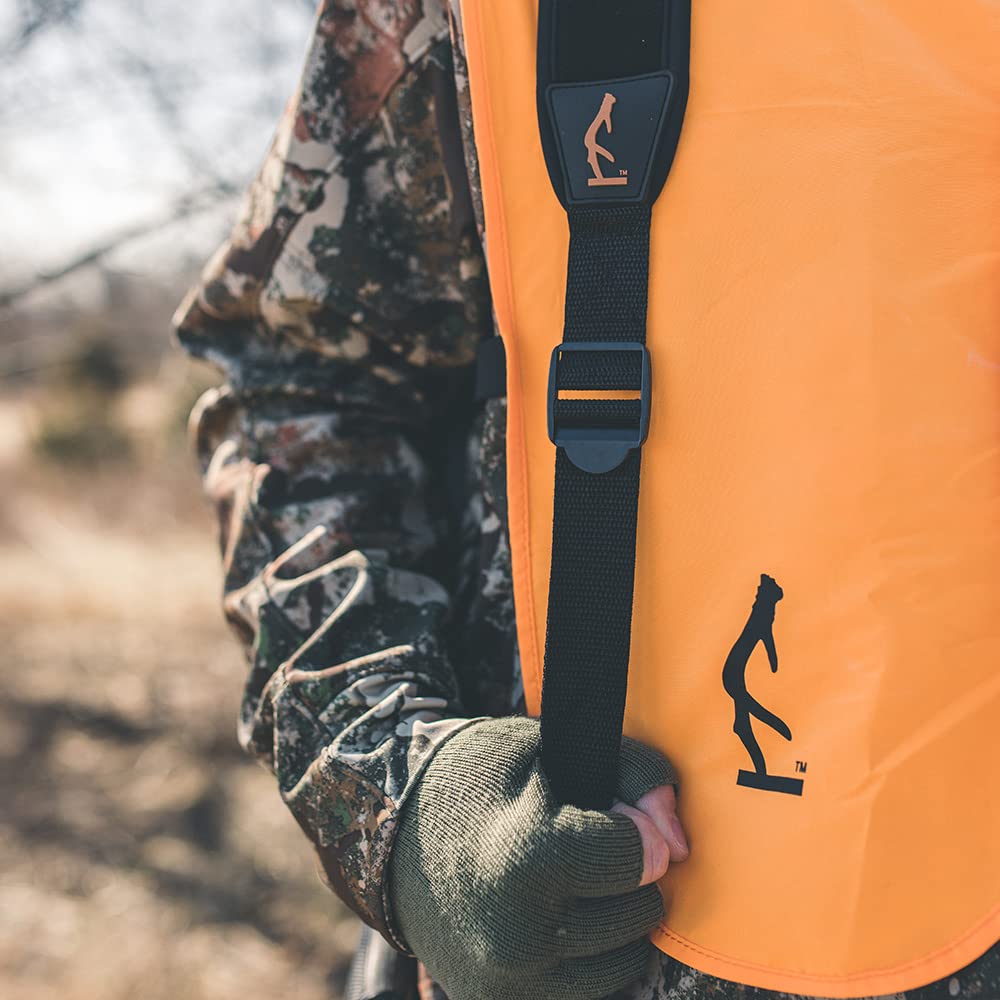 Hunter Half Rack Blaze Orange Hunting Vest - Soft & Silent Cotton/Poly Blend Hunting Safety Vest - w/Elastic Side Panels for Comfort - Dual Snap Hunting Vest for Men - Hand Washable - Hunters Orange