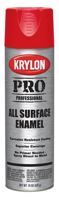 Krylon Professional K05923000 All Surface Enamels, Safety Red, 15 Ounce