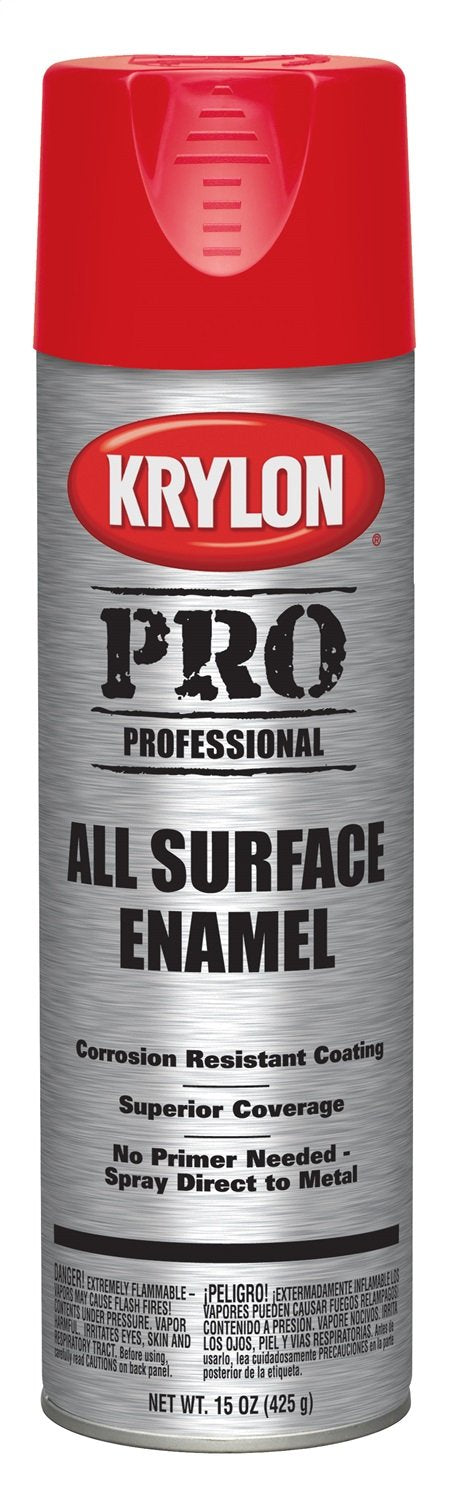 Krylon Professional K05923000 All Surface Enamels, Safety Red, 15 Ounce