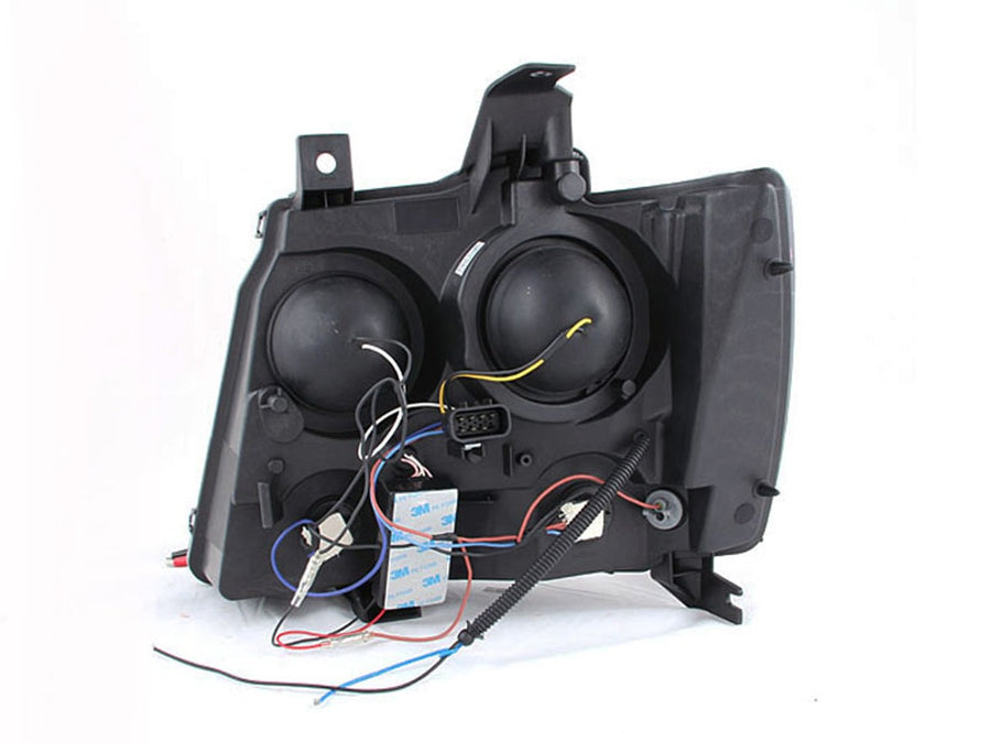 Chevrolet Anzo USA 111108 Chrome Clear Projector with Halos Headlight Assembly - (Sold in Pairs)