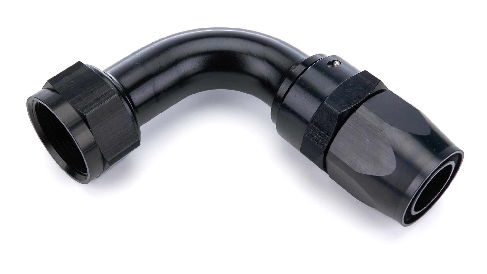 90-Degree FRAGOLA Hose End Black 20an
