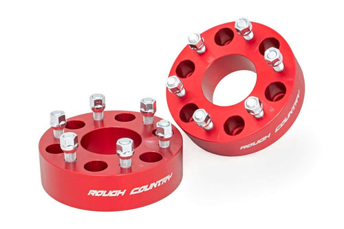 2" Rough Country Wheel Spacer for 88-21 Chevy/GMC 1500 | Pair - 1101RED
