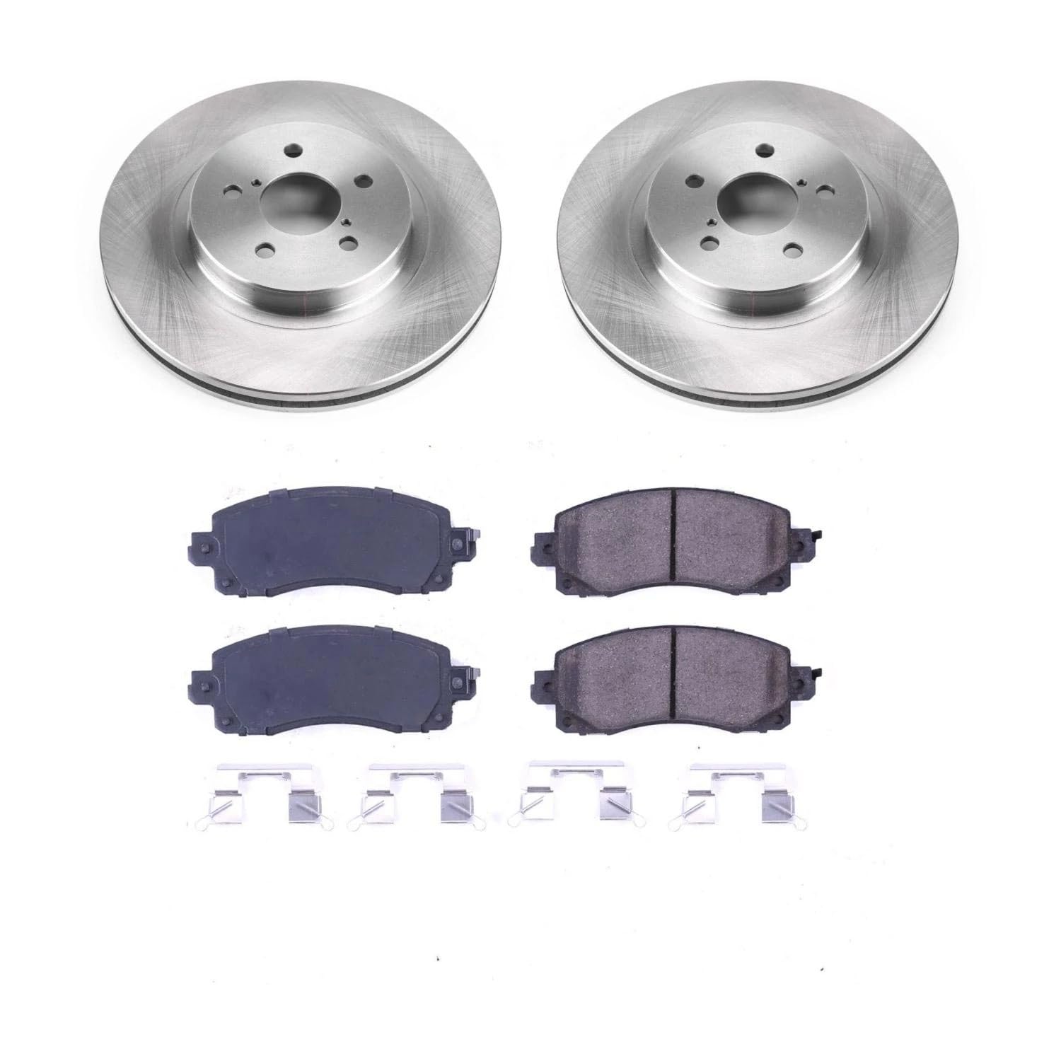 Power Stop KOE7892 Front Replacement Brake Kit-OE Brake Rotors & Ceramic Brake Pads For Subaru Crosstrek 2018-2022, Subaru Impreza 2017-2022 [Model Specific]