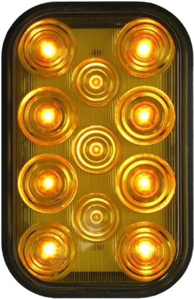 850SA Peterson Manufacturing LED Strobe Light (Rectangle Aux 12.25" Leads 5.30"X3.44" Mv), 1 Pack
