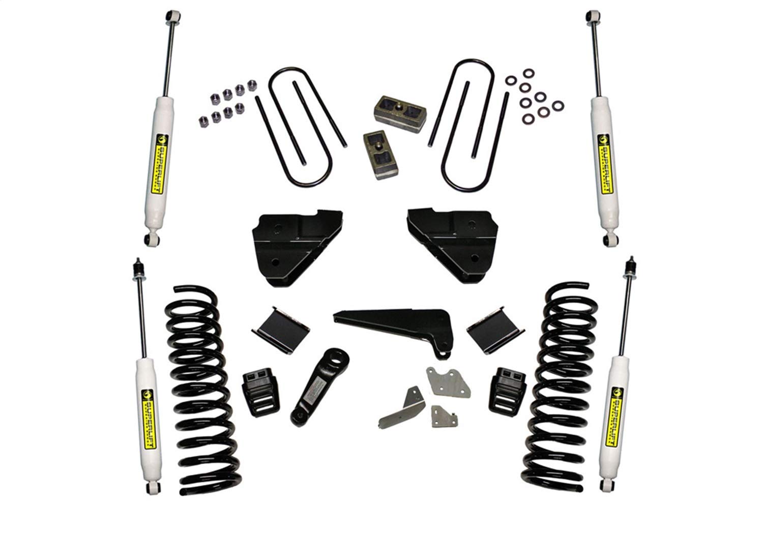 SUPERLIFT SUSPENSION RealTruck 4" Lift Kit for Dodge RAM 3500 | Complete Lift Kit with Front & Rear Shadow Series Shocks | K146 | Fits 2013-2018 Dodge RAM 3500 4WD