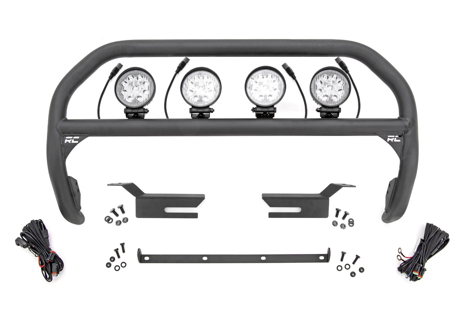 Nudge Bar Rough Country w/4" Round LED Lights for 2021-2024 Ford Bronco - 51049