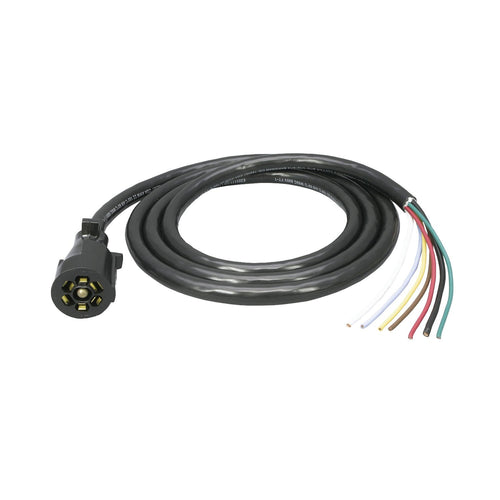 7-Way Bragman Molded Trailer End Connector with 6-Feet Cable