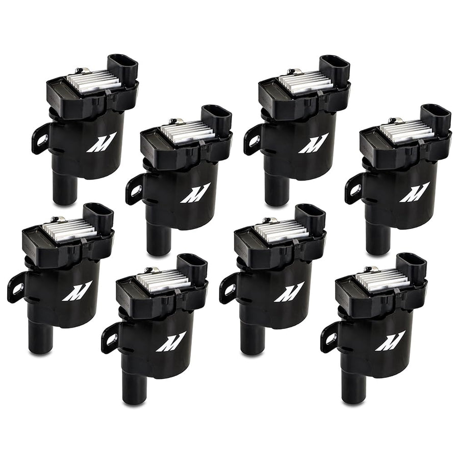 Mishimoto Ignition Coil, Compatible with Truck Engines GM L-Series (Heatsink Style) 1999-2007, Set of 8