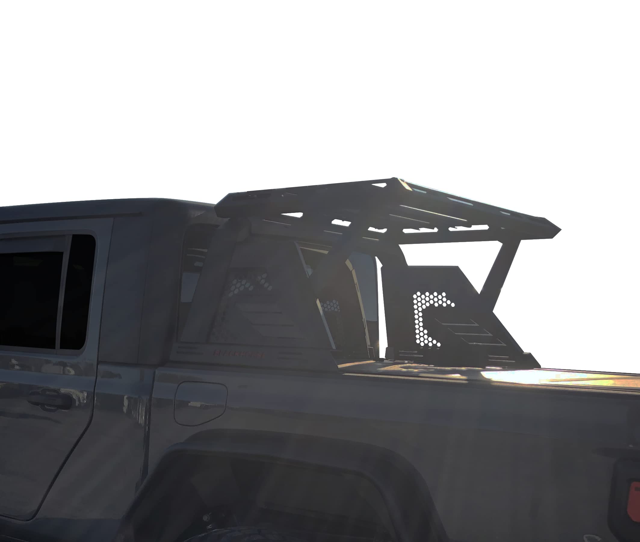 Armour II Black Horse Off Road Roll Bar W/Basket Black Compatible with 2005-2021 Nissan Frontier-AR2-05BA3