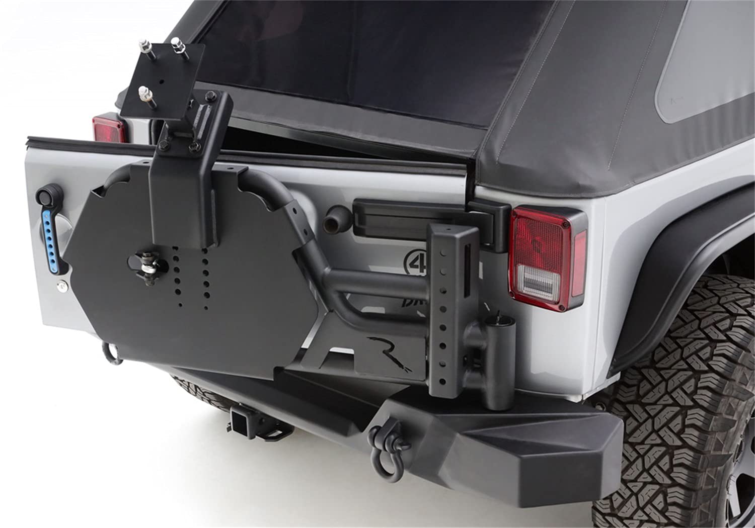 Rampage Trail Guard Bumper with Tire Carrier RAMPAGE PRODUCTS | Steel, Black | 9950919 | Fits 2007-2018 Jeep Wrangler JK Unlimited