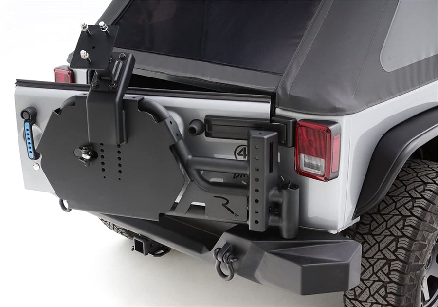 Rampage Trail Guard Bumper with Tire Carrier RAMPAGE PRODUCTS | Steel, Black | 9950919 | Fits 2007-2018 Jeep Wrangler JK Unlimited