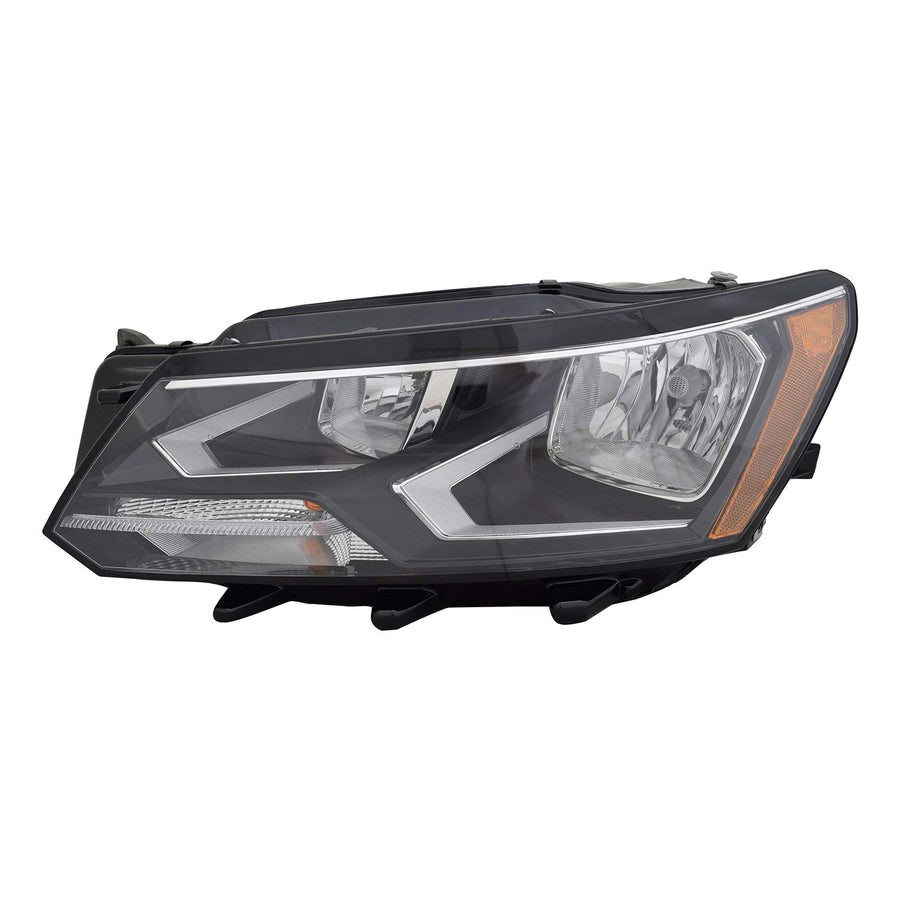 Left TYC Headlight Assembly Compatible with 2016-2019 Volkswagen Passat