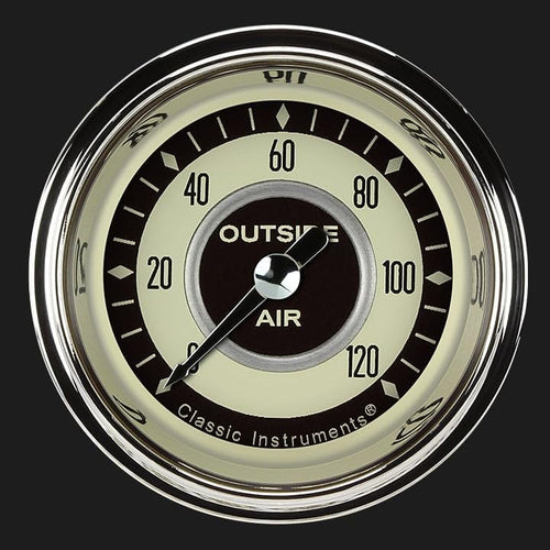 Nostalgia Classic Instruments 2-1/8" Outside Air Temperature Gauge NT199SHC