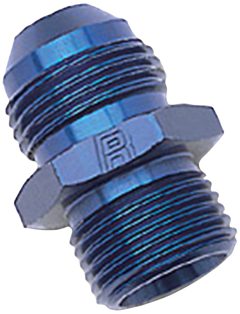 Edelbrock Blue Anodized Aluminum 670510 -6AN Flare to 12mm Metric Adapter