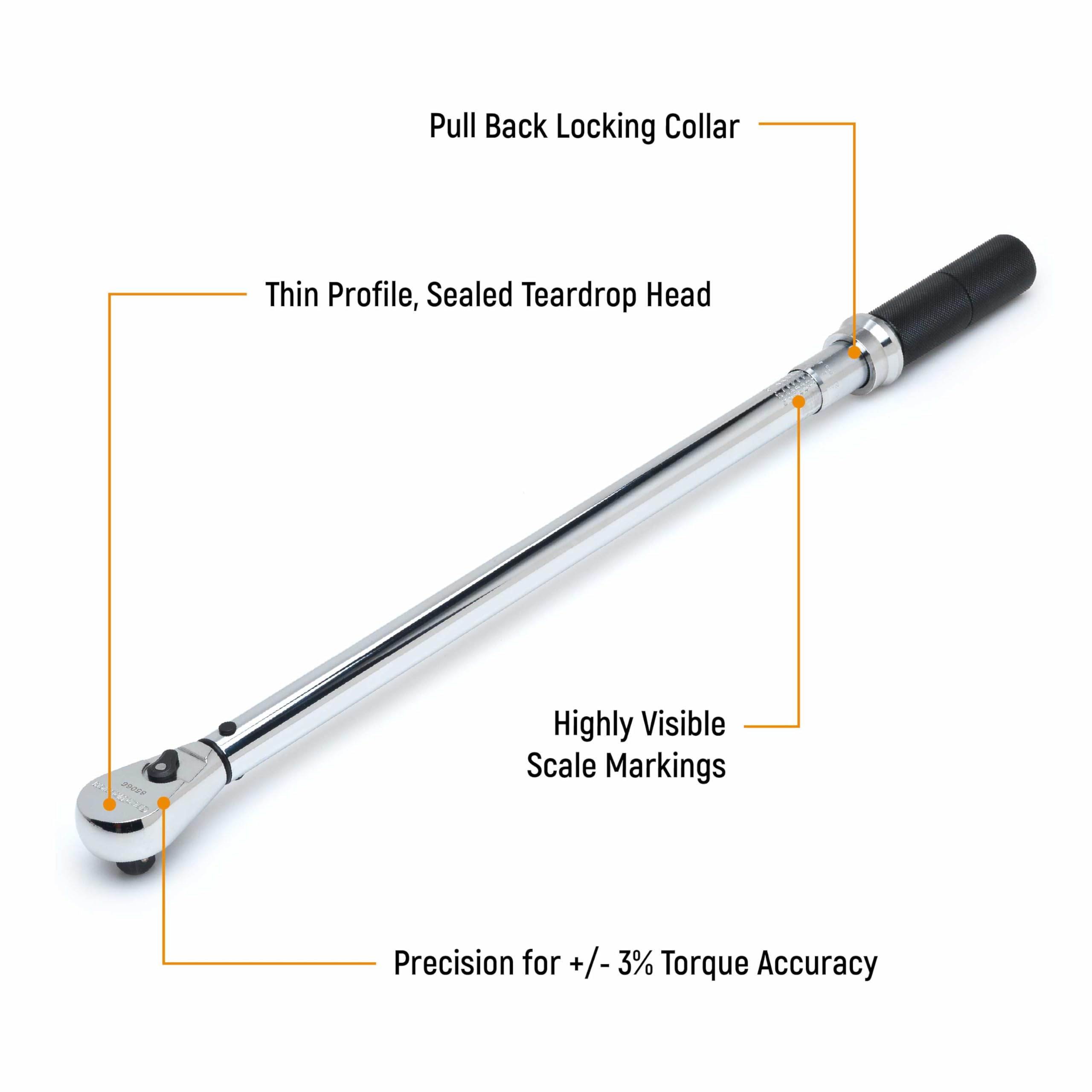 1/2" Drive GEARWRENCH Micrometer Torque Wrench 30-250 ft/lbs. - 85066