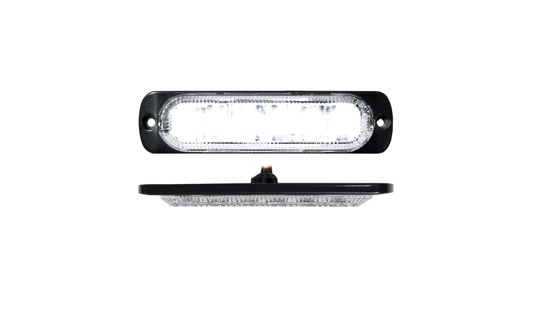 Race Sport Lighting 6-LED RS70016W Ultra Slim Flush Mount 19-Flash Pattern Marker Strobe Light (White)