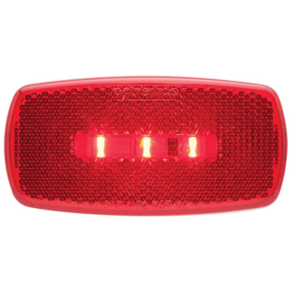 Optronics Surface Mount MCL32RS LED Marker Clearance Light with Reflex, Red