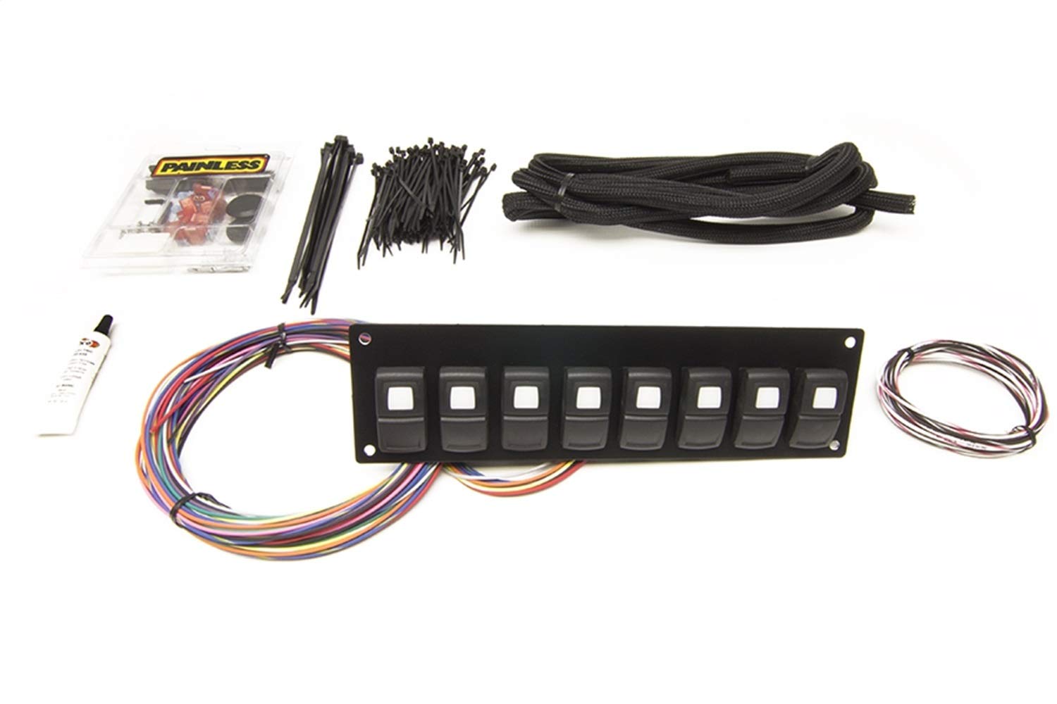Track Rocker Painless 58101 Customizable Panel, In-Dash Mount 8-Switch