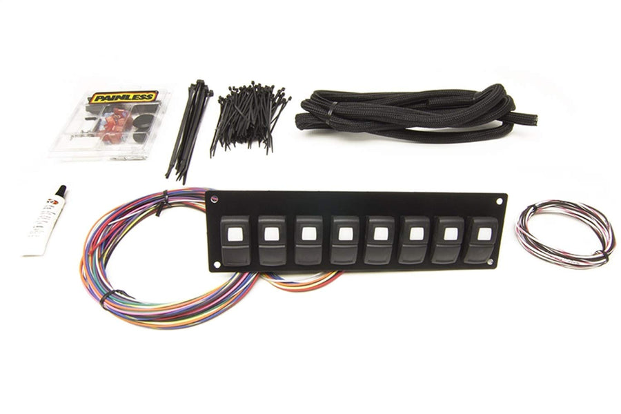 Track Rocker Painless 58101 Customizable Panel, In-Dash Mount 8-Switch