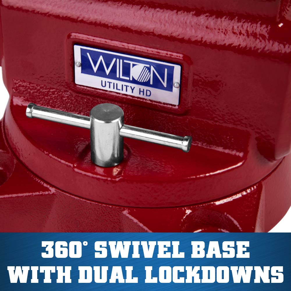Utility HD Wilton Bench Vise, 6-1/2" Jaw Width, 6-1/4" Jaw Opening, 4-1/4" Throat (Model 656UHD)