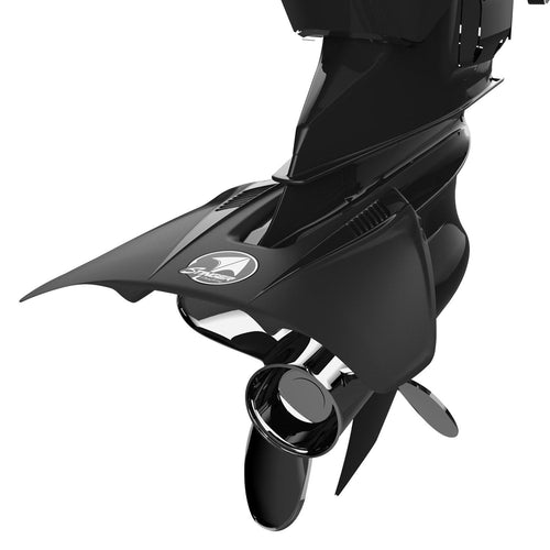 Stinger HYDROFOILS - STINGRAY Hydrofoils for 4-300 hp Boats (Black) - Engine Stabilizer Fins for Outboard/Outdrive Motors - Made in The USA
