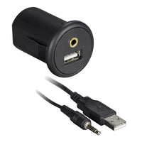 Snap-In InstallBay Extension Cable-Usb/3.5Mm Ports Round - Retail Pack (IBR91)