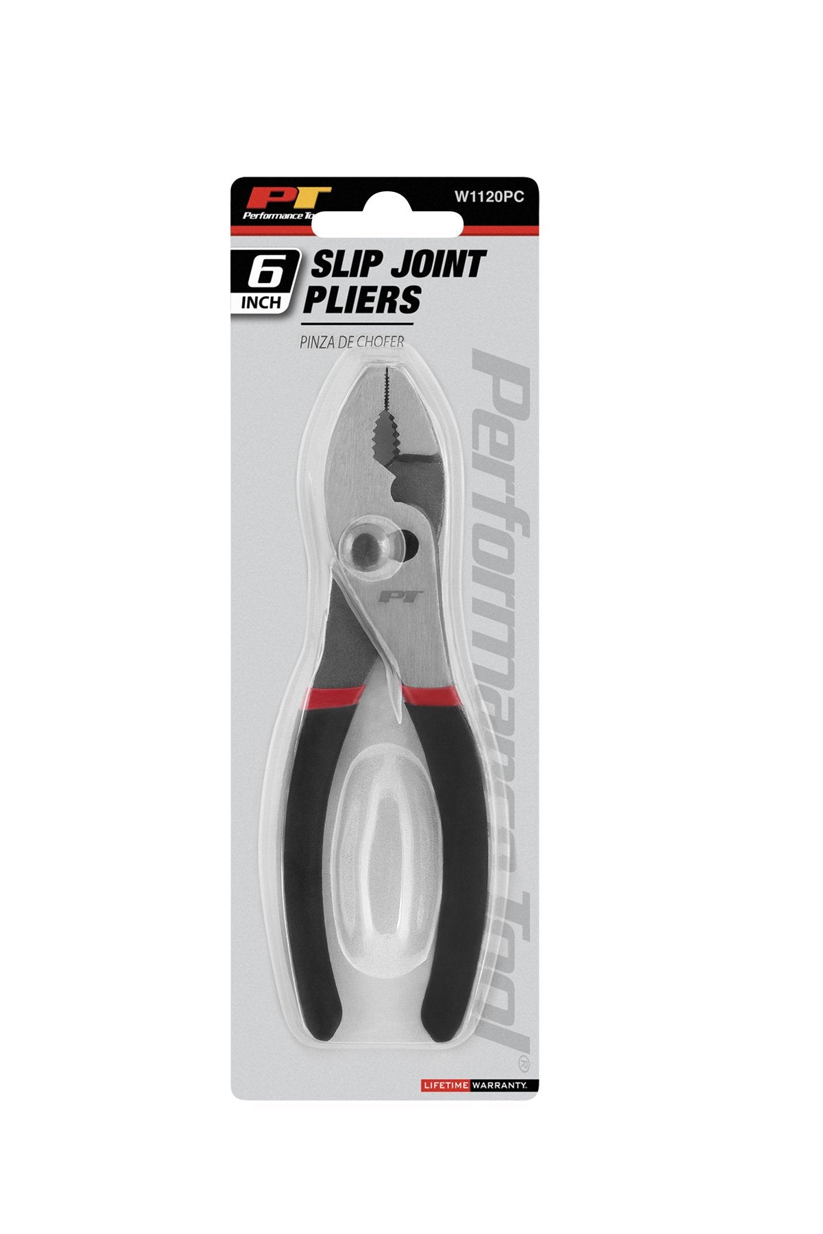 W1120PC Performance Tool 6-Inch Slip Joint Plier, Silver, Black