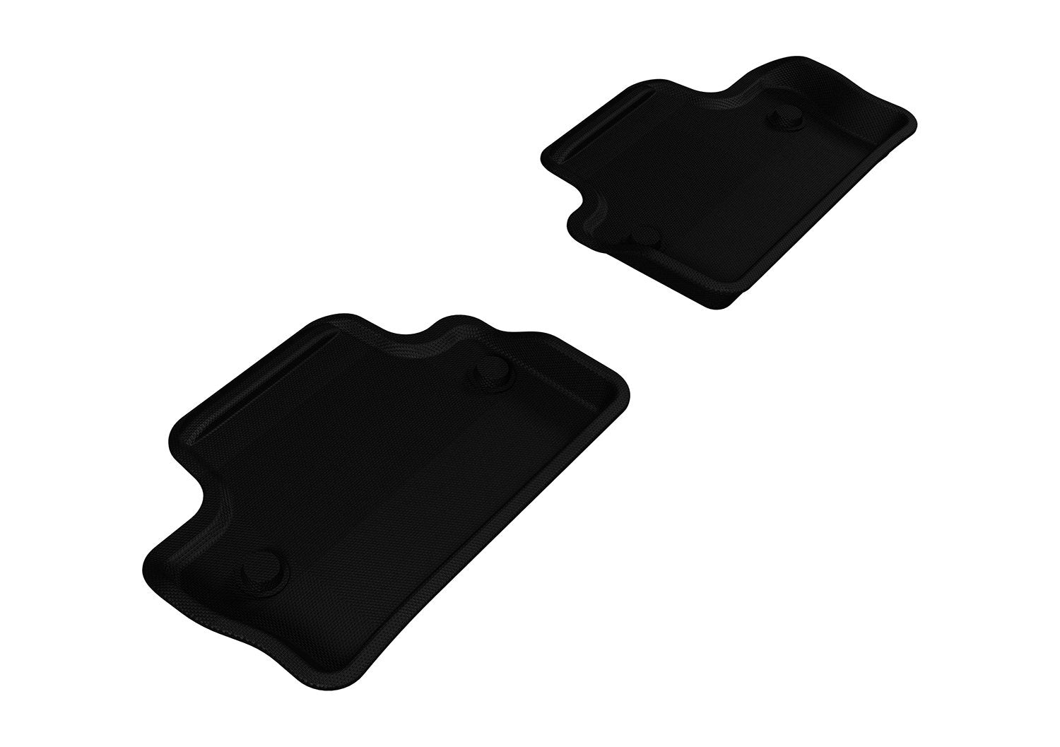 3D MAXpider Floor Mats All-Weather for Volvo S60 2011-2018 / V60 2015-2018 Custom Fit Car Liners, Kagu Series (2nd Row, Black)