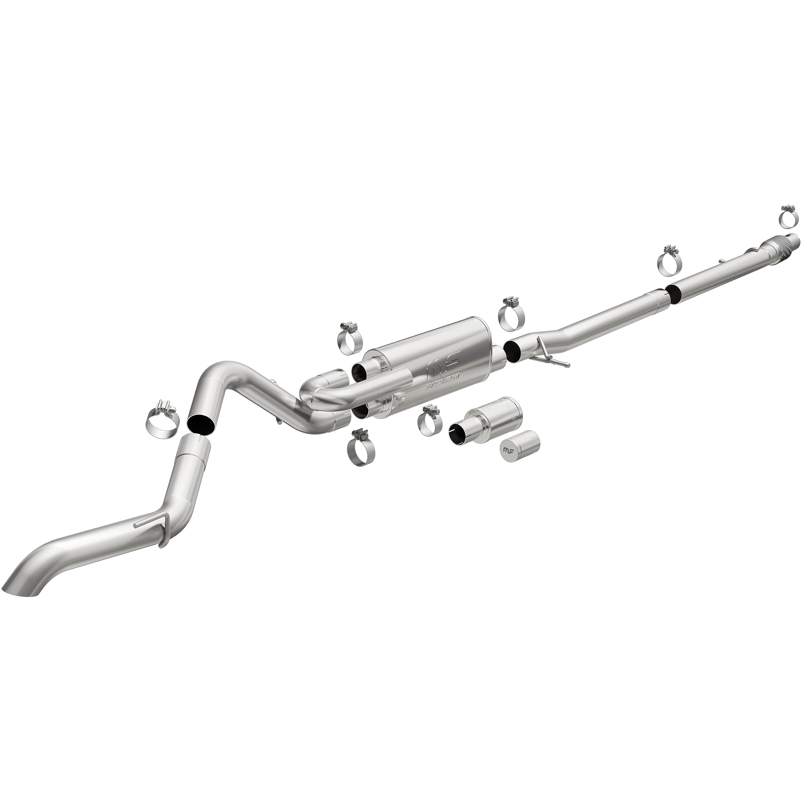 Performance Exhaust System MagnaFlow 19605: Cat-Back, Overland Series, Compatible with 2019-2023 Ford Ranger, Single Straight Driver Side Rear Exit Style