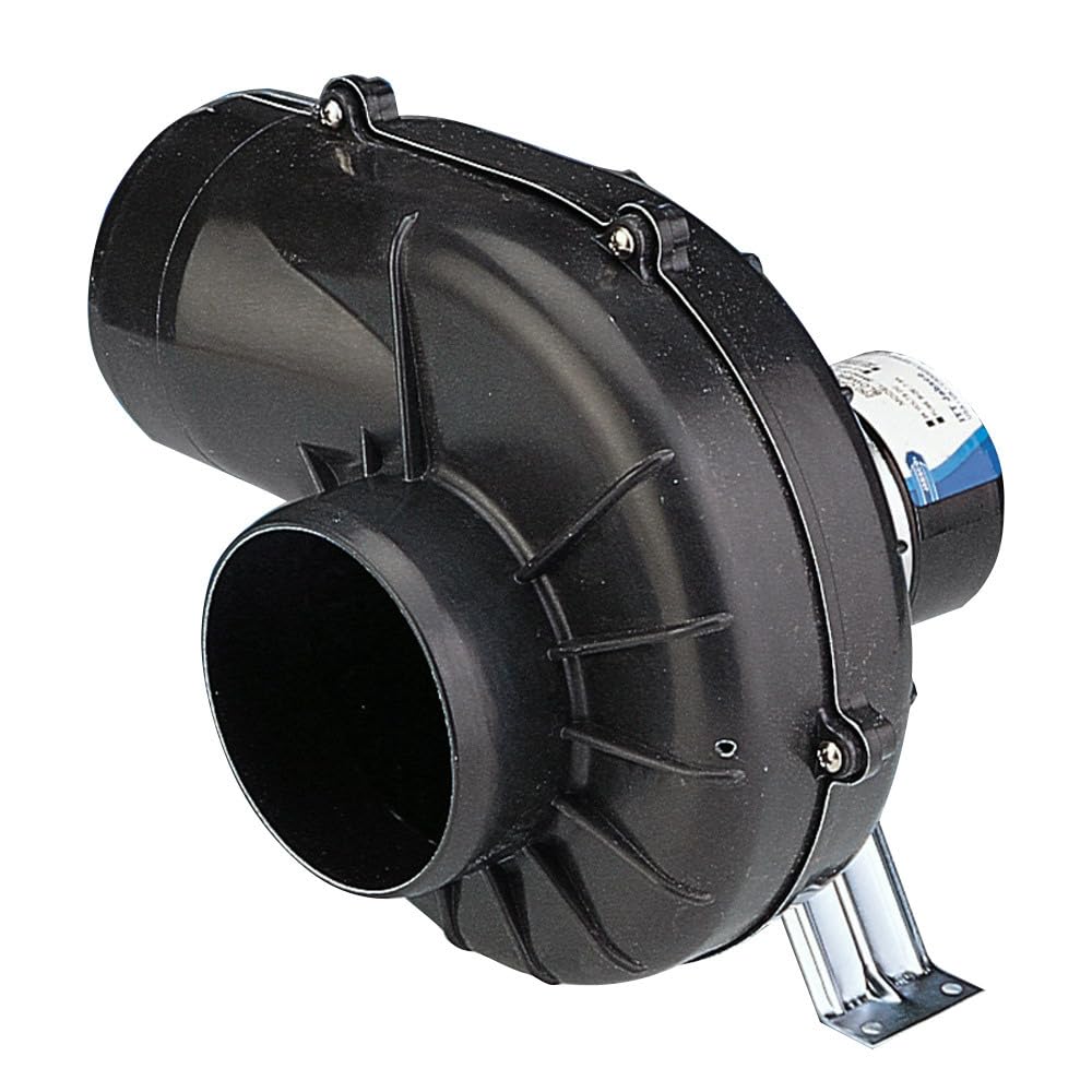 Flexmount Jabsco 35440-0000 DC 250 CFM Blower, Black , 4 inch, 12 volts