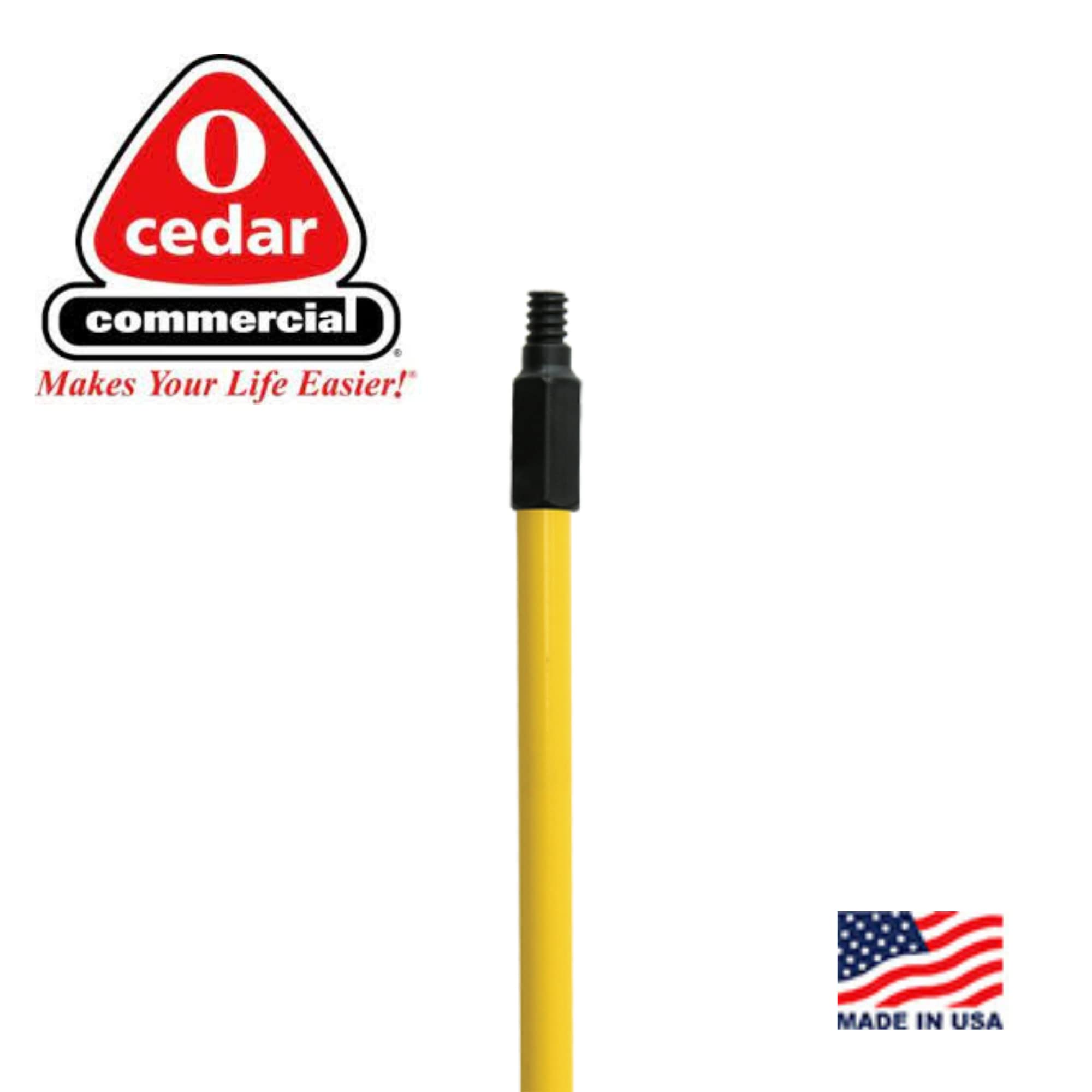 O-Cedar 96516 Commercial Quick Change Mop Stick, Fiberglass Handle, Yellow