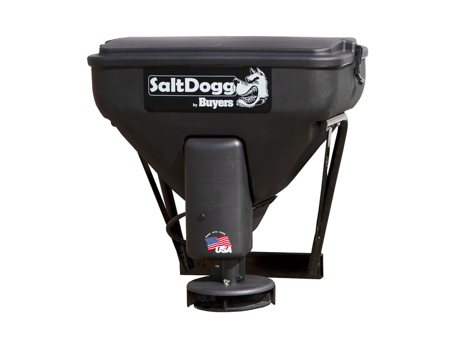 SaltDogg Buyers Products TGS02 Tailgate Salt Spreader, Made In The USA, 4.0 cu ft/300lbs Capacity, Horizontal Auger Feed, Salt Spreader For Residential & Light Commercial Work