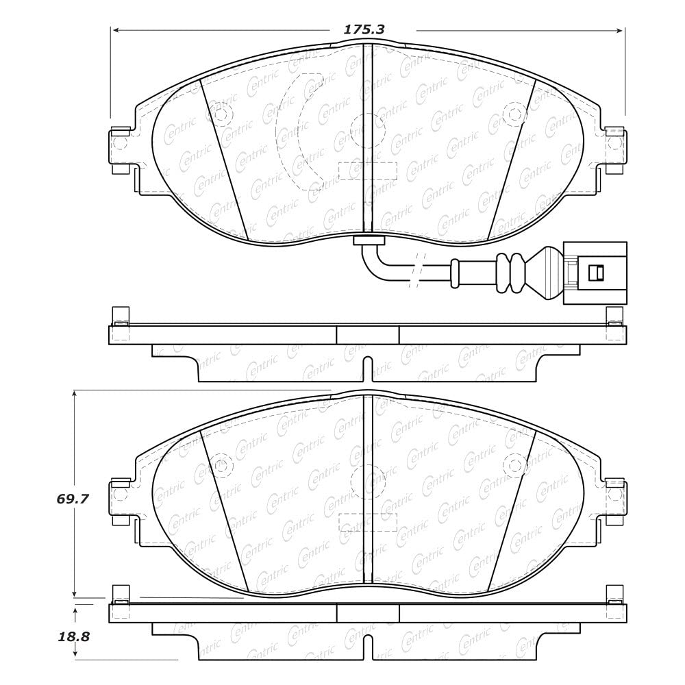 Semi-Metallic Posi Quiet Brake Pads with Hardware