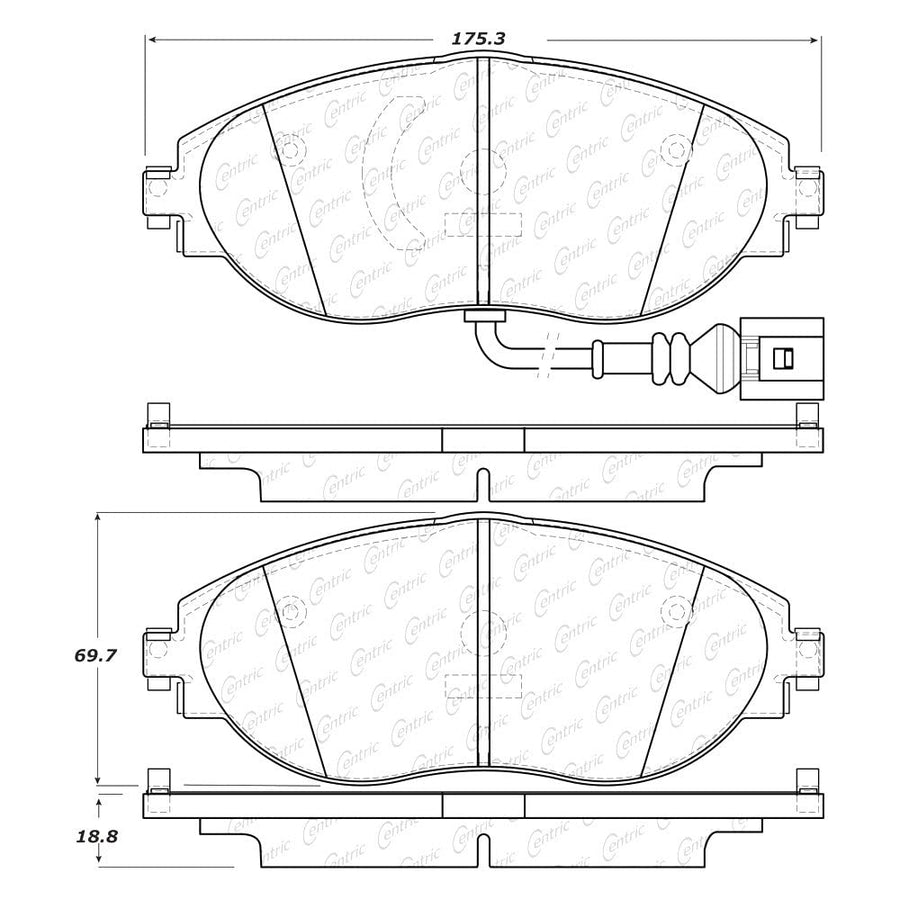 Semi-Metallic Posi Quiet Brake Pads with Hardware