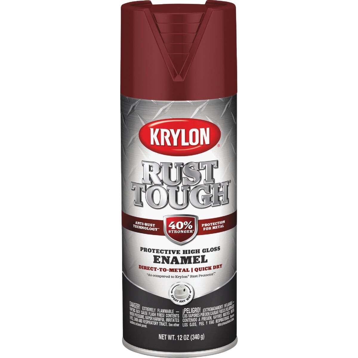Krylon 'Rust Tough' K09221007 Burgundy Rust Preventive Enamel - 12 oz. Aerosol