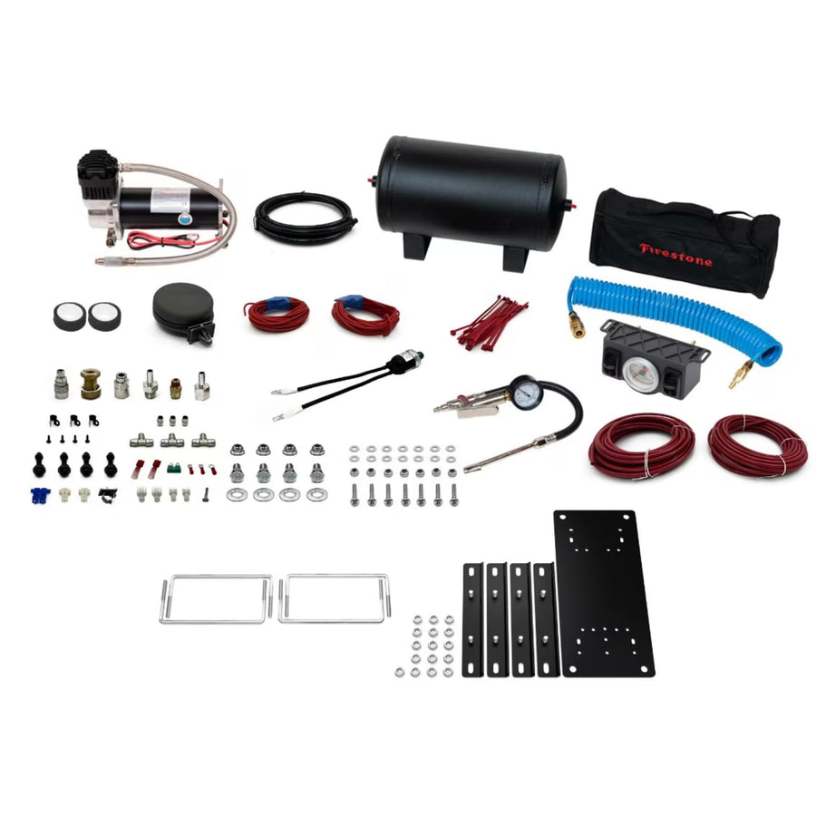 Firestone Air Command Airide 2912 Dual Path Analog Extreme Air Suspension Compressor System | 5-150 PSI | Includes No Drill Mounting Plate | Easy Installation