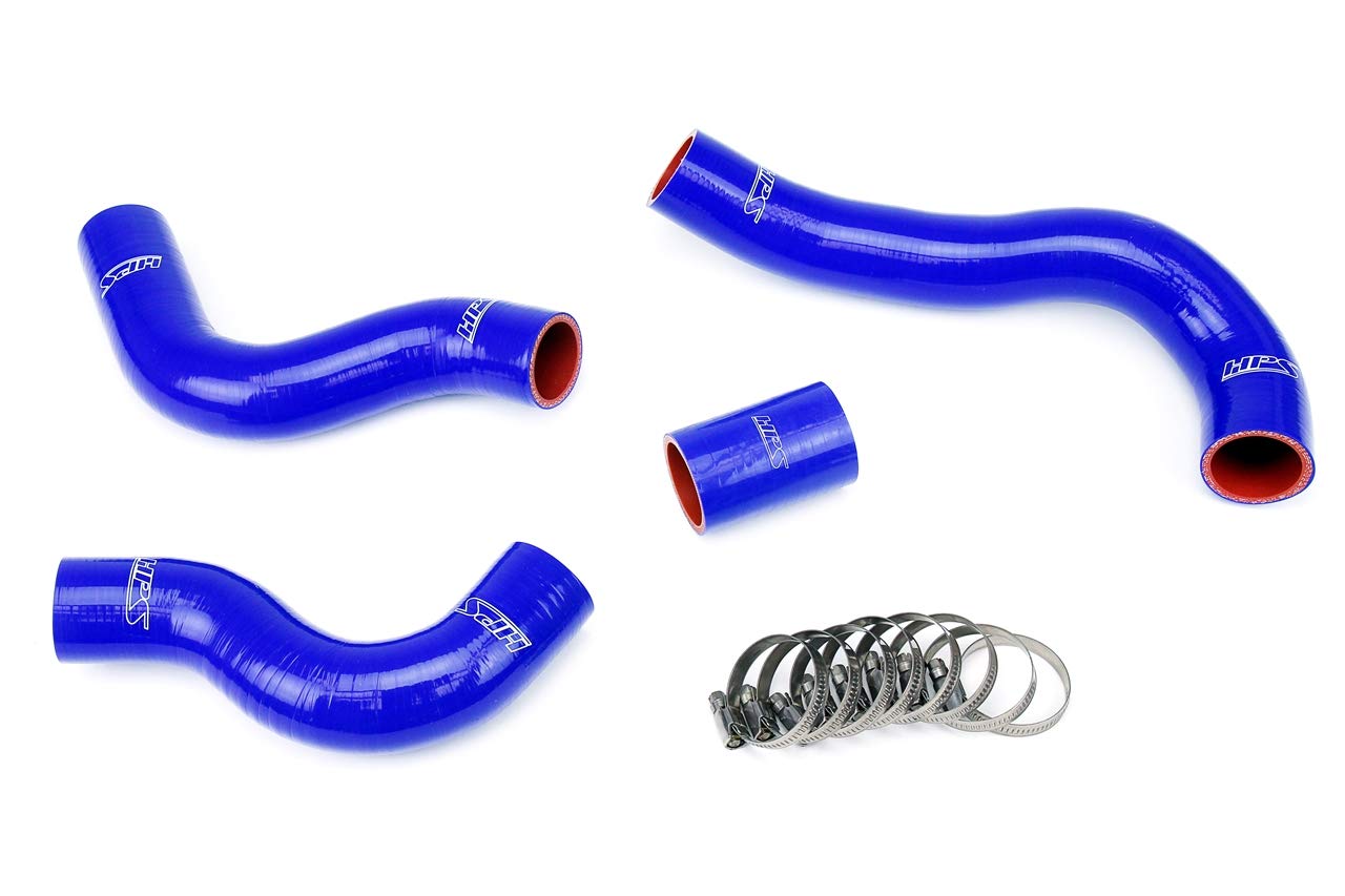 Blue HPS Silicone Radiator Hose Kit Coolant OEM Replacement Upper Lower 57-1847-BLUE
