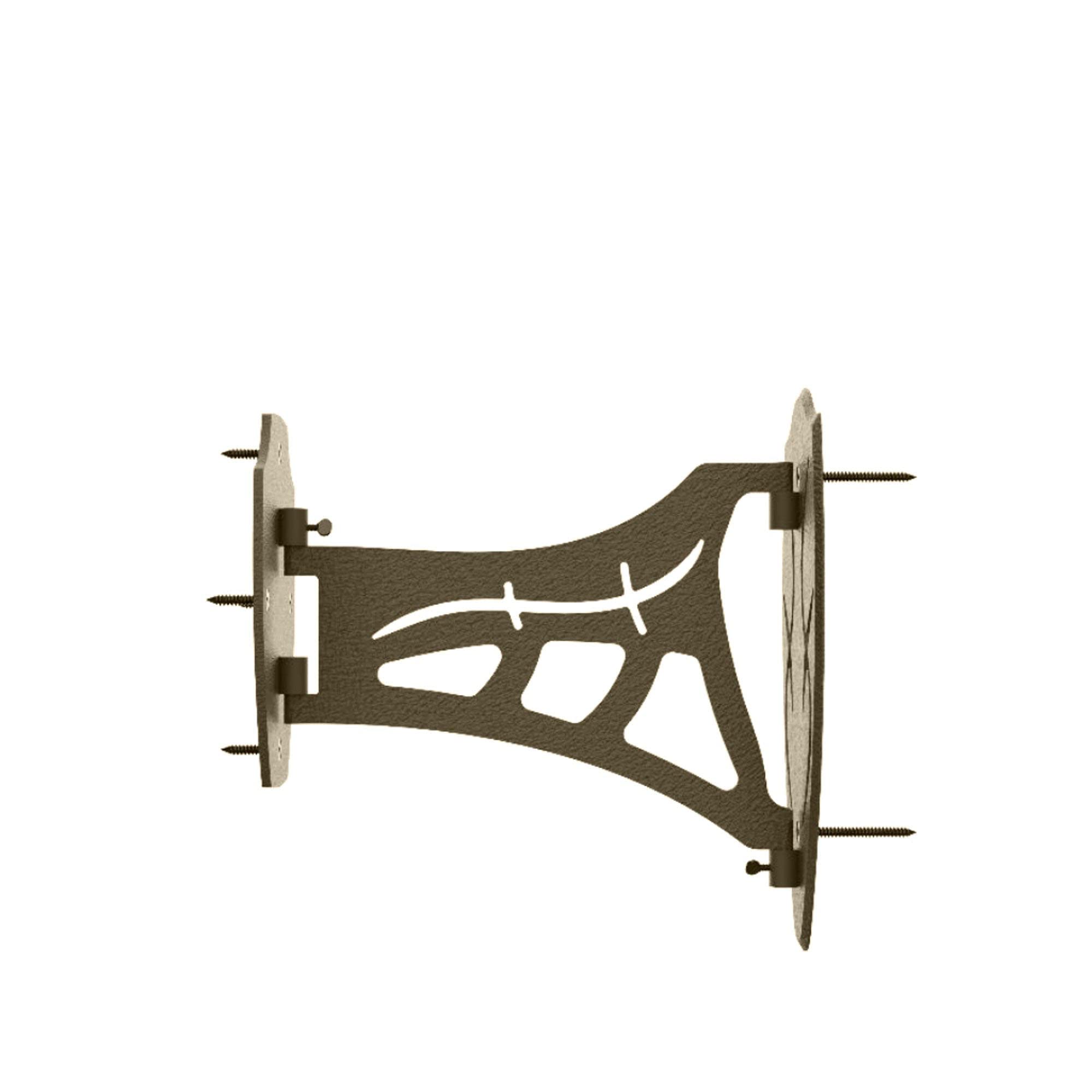 Skull Hooker Dual Shoulder Mount Small/Medium Game Steel Powder-Coated with 8-inch Swing Arm, Brown