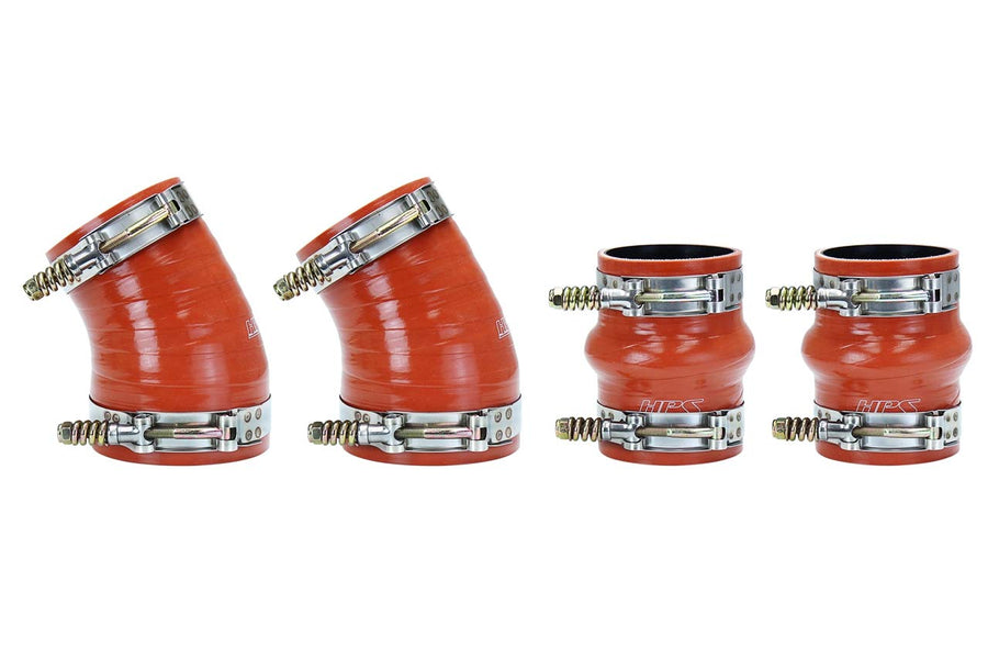 High Temp HPS 57-1576 Orange Aramid Reinforced Silicone Intercooler Turbo Hose Boots Kit with T Bolt Clamps