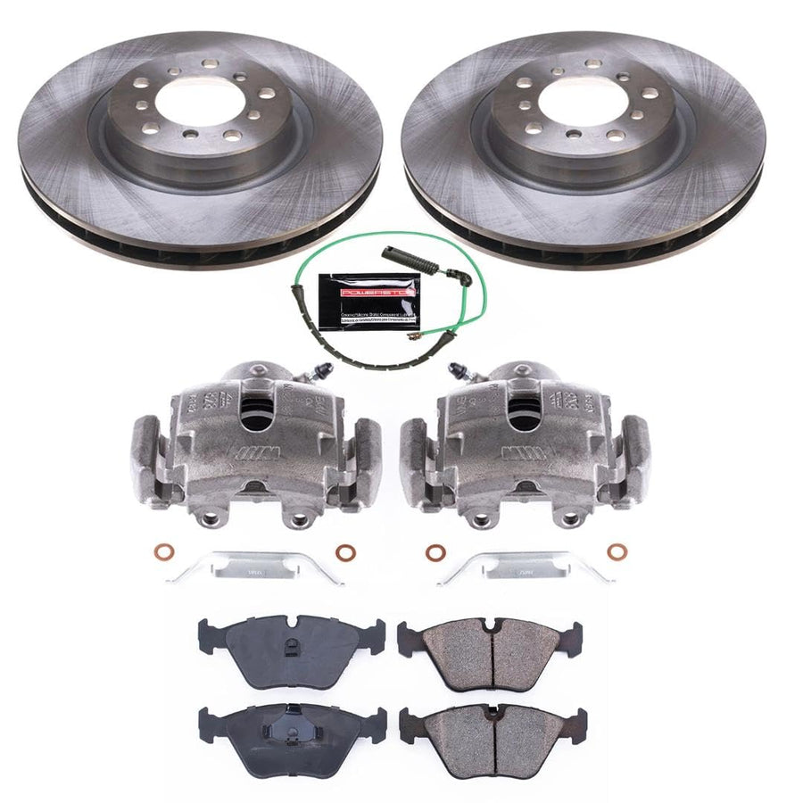 Power Stop KCOE2903 Replacement Autospecialty Front Brake Caliper Kit- OE Brake Rotor, Brake Pads & Calipers For BMW M3 2001-2006 [Model Specific]