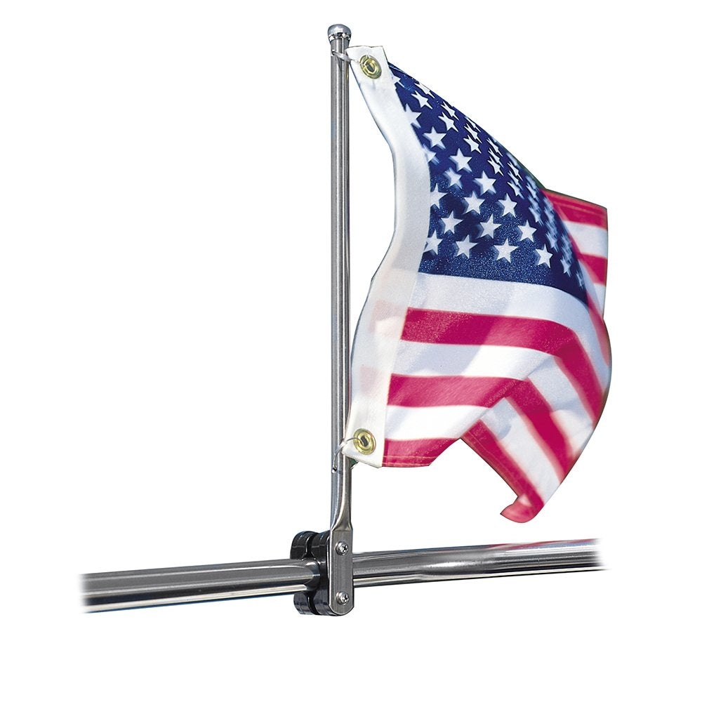 15" Stainless Steel Taylor Made Flag Pole with Rail Mount