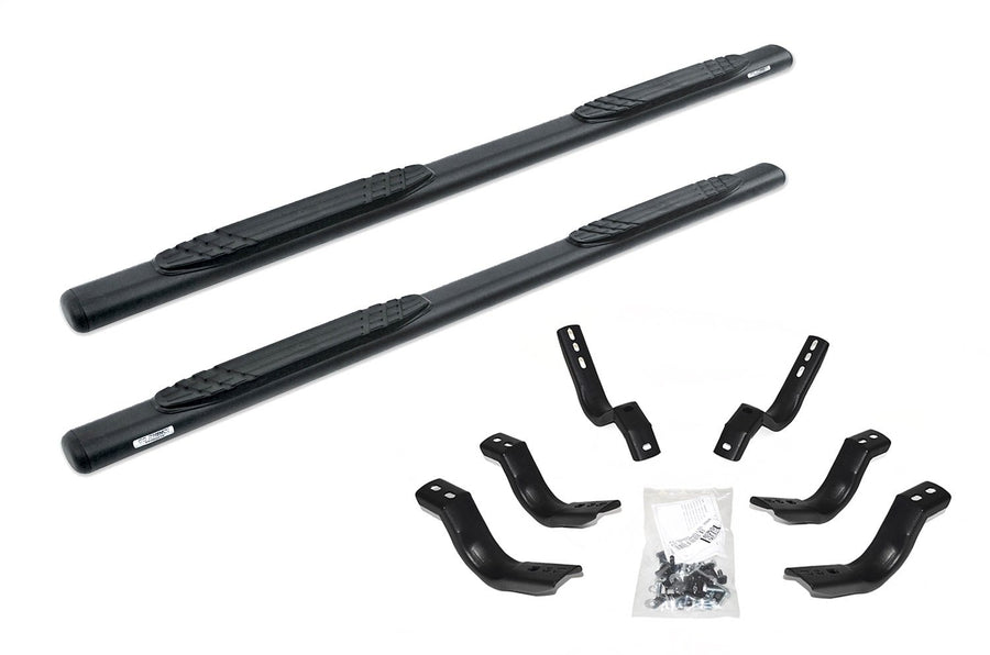 Go Rhino 4" Sidesteps & Brackets OE Xtreme | Galvanized Steel, Textured Black | 684415552T | Fits 2015-2024 Ford F-150 Standard Cab; 2017-2023 Ford F-250/F-350 Super Duty Standard Cab